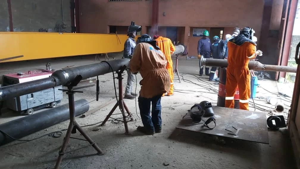 Supanova fabrication team carrying out controlled workshop welding